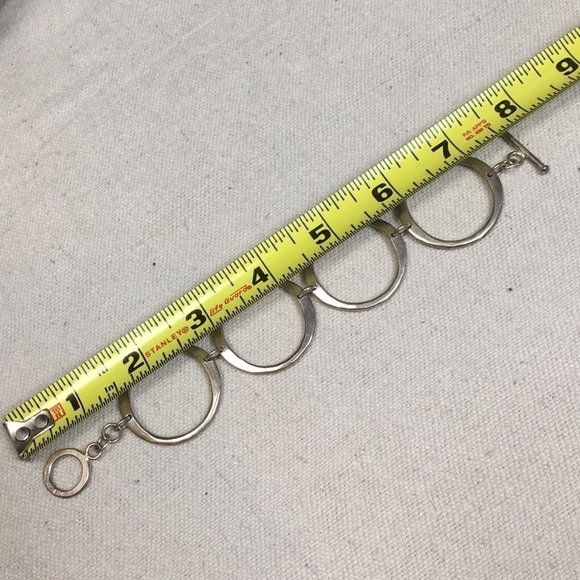 Sterling silver reversible circles bracelet - Picture 5 of 6